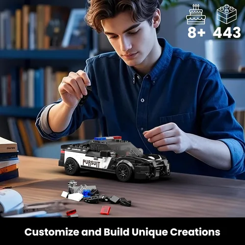 Vista 2 de Mould King Speed Champion Hellcat - Kit de construcción de automóviles, modelo de juguetes de automóvil de carreras MOC, juego de bloques