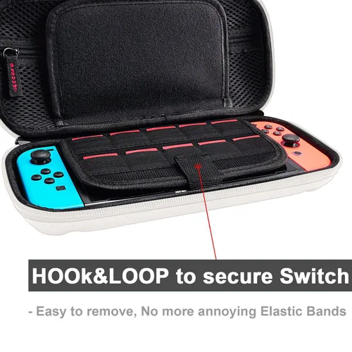 Vista 43 de daydayup Switch Carrying Case Compatible with Nintendo Switch 2, with 24 Games Cartridges Protective Hard Shell Travel Carrying Case Pouch for