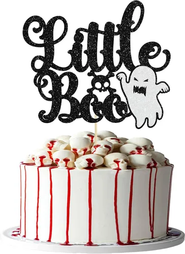 Vista 13 de Gyufise 24 adornos para cupcakes de Halloween con calabaza, fantasma, purpurina negra, decoraciones para cupcakes para niños, decoración de fiesta