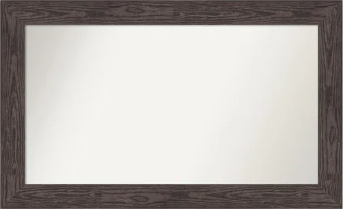 Vista 394 de Amanti Art Espejo personalizado, espejo de baño negro puente, espejo de pared o espejo de tocador de baño sobre el fregadero (26 x 26 pulgadas)