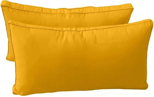 Vista 4 de *Cover ONLY*-Style 2 Outdoor Bolster Back Pillow Slipcover Piped Trim Twin-AD108