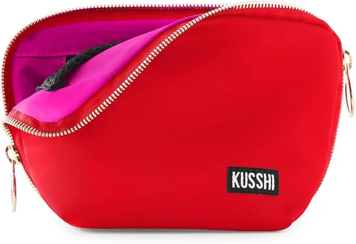 Vista 23 de KUSSHI Bolsa de Maquillaje y Cosméticos Lavable para Viaje, Negro