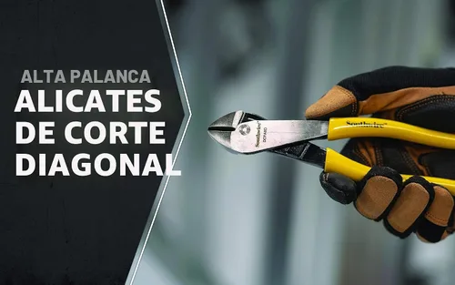 Vista 3 de Southwire DCPA8D Alicates de corte diagonal de alto apalancamiento de cabeza angulada de 8 pulgadas con asas sumergidas; amarillo