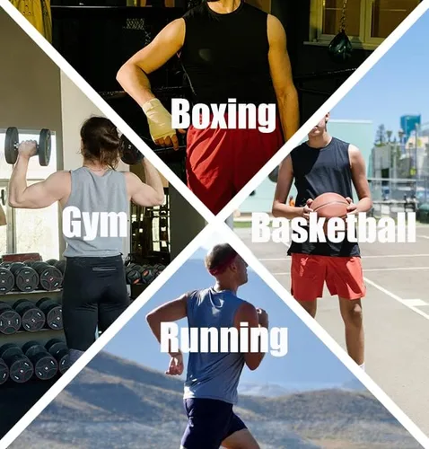 Vista 6 de MAGCOMSEN Camisetas sin mangas para hombre, de secado rápido, sin mangas, para entrenamiento, gimnasio, fisicoculturismo, fitness, correr