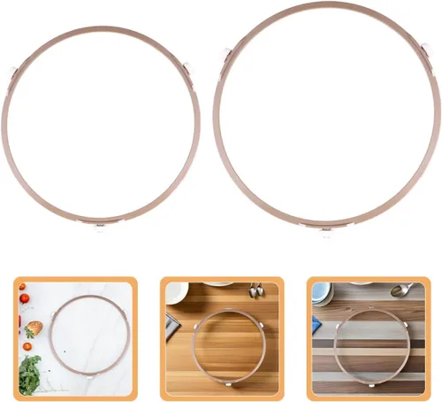 Vista 8 de 2pcs Microwave Turntable Ring Roller Set with 14mm Large Wheel and 18.9cm Medium Outer Diameter, Glass Plate Support Holder for Microwave Oven