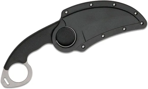 Vista 3 de COLD STEEL Double Agent Durable Lightweight Japanese AUS8A Steel Karambit Shape 3" Fixed Blade Tactical Outdoor Hunting Knife, Kray-Ex Handle