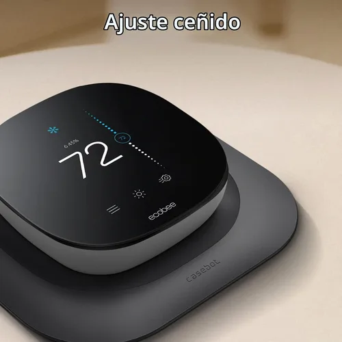 Vista 4 de CaseBot Placa de pared para termostato inteligente Ecobee Premium/mejorado Negro mate