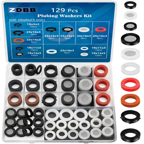 Vista 18 de ZDBB 1000 piezas 18 tamaños Kit de juntas tóricas + Kit surtido de 18 tamaños de arandelas de goma para fontanería, grifos, tubería de agua