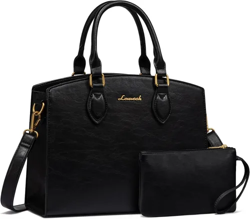 Vista 9 de LOVEVOOK Monederos y bolsos para mujer, bolso de hombro vintage moderno, bolso de mano de piel sintética, bolso de mano mediano para mujer
