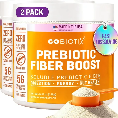 Vista 8 de Suplemento de fibra prebiótica: Ayuda a la salud intestinal y la regularidad digestiva, Suplemento de fibra en polvo soluble para mujeres y hombres