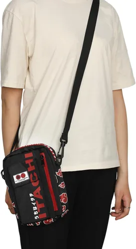 Vista 7 de Bioworld Naruto Shippuden Itachi - Mini bandolera unisex para adultos, color negro, Multi colorido