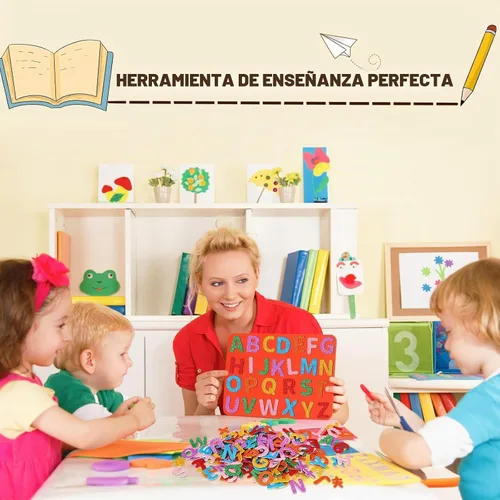 Vista 5 de JULBEAR 300 calcomanías de letras de espuma para manualidades