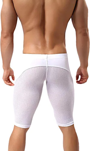 Vista 4 de MIZOK Pantalones cortos de entrenamiento de malla de secado rápido para hombre