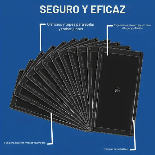 Vista 8 de Trampas de pegamento para interiores para el hogar, paquete de 12, trampas de pegamento a granel para ratas, ratones, serpientes y lagartos,