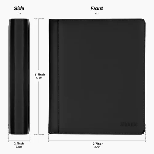 Vista 9 de Carpeta TopLoader de 9 bolsillos, con capacidad para 360 estuches rígidos de 3 x 4 pulgadas, carpeta de colección de tarjetas, 20 páginas de doble