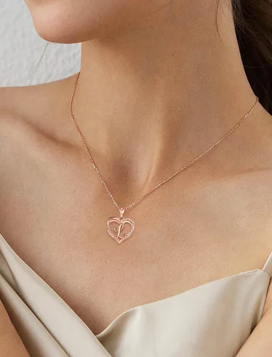 Vista 4 de INFUSEU Collares únicos con iniciales para mujeres y niñas, joyería con letras de corazón pequeño, regalos personalizados significativos
