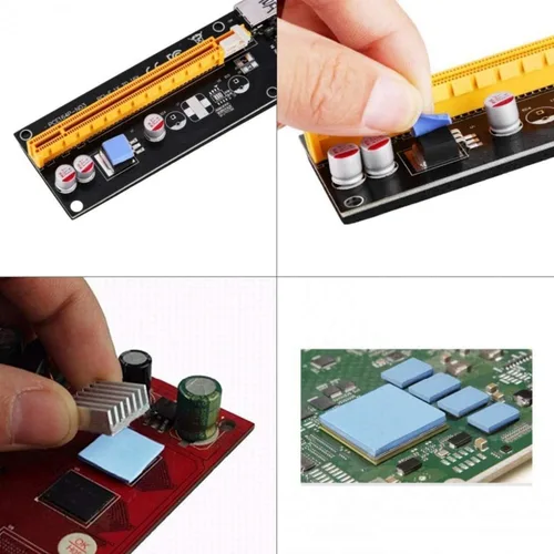 Vista 4 de Almohadilla térmica, 3.937 x 3.937 x 0.020 in, altamente eficiente, 6.0 W/mK, almohadilla de silicona aislada resistente al calor para IC SSD CPU