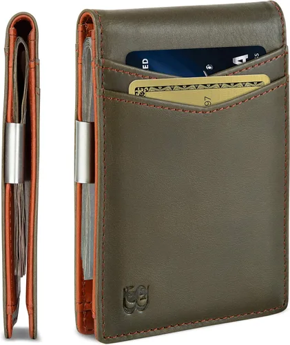Vista 12 de SERMAN BRANDS Money Clip Wallet - Mens Wallets slim Front Pocket RFID Blocking Card Holder Minimalist Mini Bifold Transformador del desierto
