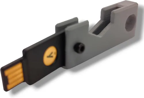 Vista 17 de Estuche protector para YubiKey 5/5C NFC – Llavero compacto y liviano con tornillo M3 de 2.5 mm, llave Allen no incluida (Azul, USB-A)