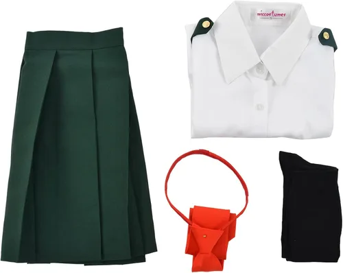 Vista 5 de miccostumes Disfraz de uniforme de verano para mujer con corbata