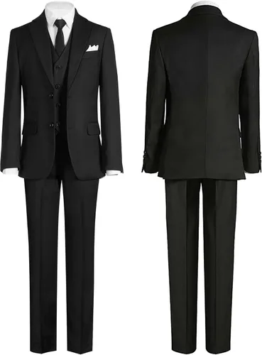Vista 3 de Conjunto de traje formal ajustado para niños, traje de portador de anillos
