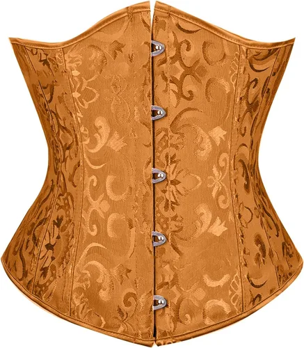 Vista 5 de Chaleco Mujer Estampado orquídeas Retro espalda Chaleco Medieval Vestido Cuerpo Forma Encaje Halloween Papel Tela