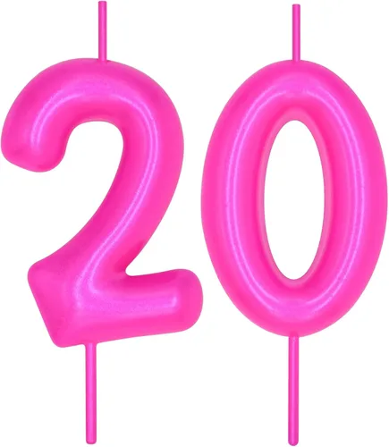 Vista 69 de DERVENTA Vela con números de 2.36 pulgadas, decoración perfecta para cumpleaños, brunch, postre, pastel, 1 pieza (número 0 rosa)