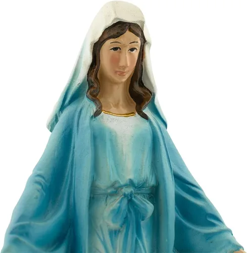 Vista 4 de Estatua de madre bendita pintada de 6 pulgadas de alto Santo patrón de toda la humanidad Gran regalo católico para la primera comunión