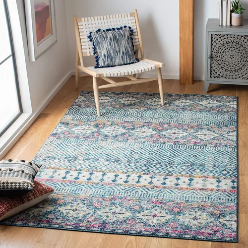 Vista 35 de SAFAVIEH Madison Collection - Alfombra decorativa de 2 pies 3 pulgadas x 4 pies, color carbón y gris, diseño bohemio chic, no desprende pelusa