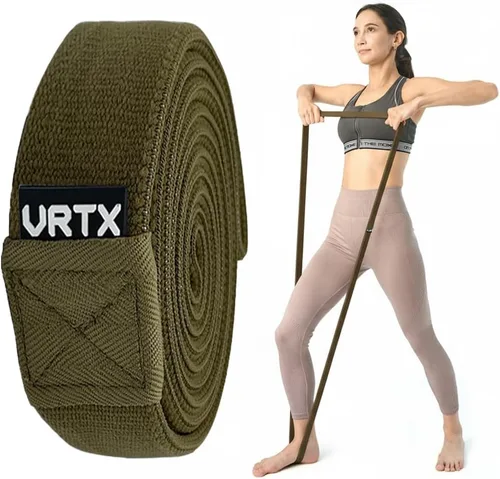 Vista 9 de VRTX No.00 Bandas de resistencia de tela para hombres y mujeres Banda larga de ejercicio para entrenamiento, estiramiento, yoga, entrenamiento