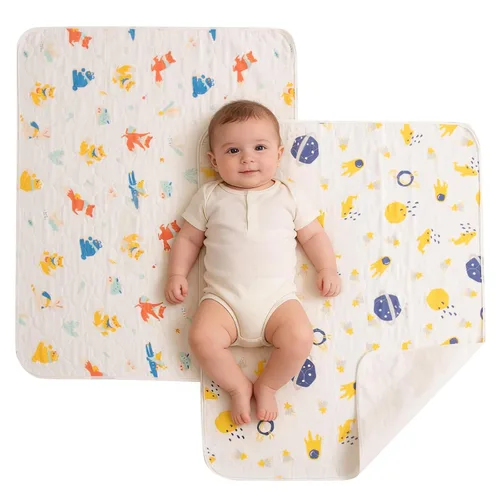 Vista 9 de Cambiador de pañales portátil para bebé, tapete cambiador impermeable, suave y cómodo, plegable, artículos esenciales para niños pequeños, regalos 2