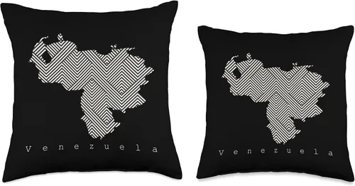 Vista 3 de Franelas CSS Mapa De Venezuela Optic Regalo venezolano Cojin Throw almohada, 16x16, Multicolor