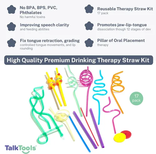 Vista 2 de TalkTools Pajitas locas para beber de alta calidad, pajitas divertidas y coloridas pajitas para beber, pajitas locas para niños, coloridas