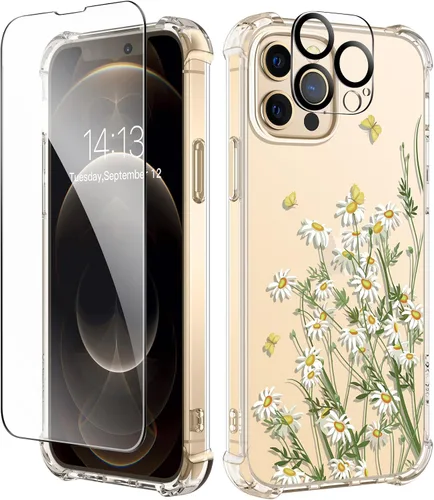 Vista 149 de GVIEWIN - Funda para iPhone 11 con protector de pantalla + protector de lente de cámara, cubierta protectora transparente suave de poliuretano