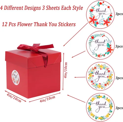 Vista 2 de Elephant-package Paquete de 12 cajas de regalo pequeñas con tapas, cajas de regalo rojas con cinta para Navidad, día de San Valentín, embalaje