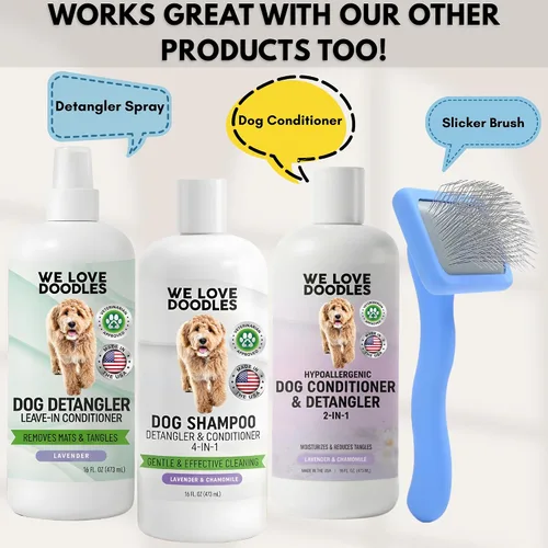Vista 7 de Champú, acondicionador y desenredante para perros, el mejor champú para pelo de mascotas, hipoalergénico, sin lágrimas, piel sensible para cachorros
