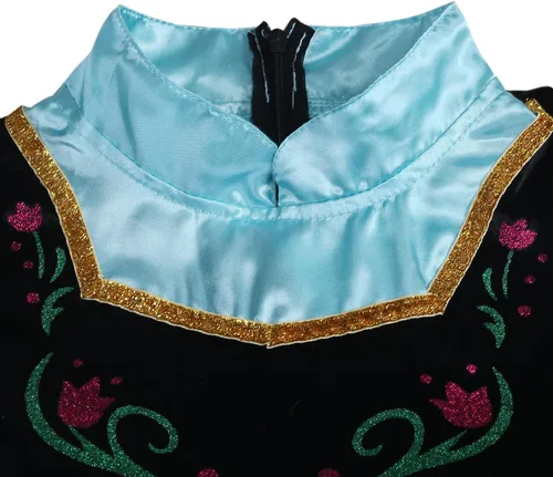 Vista 4 de NALIGO Disfraz de princesa para niñas, disfraz de cosplay para cumpleaños, Navidad, trajes con accesorios