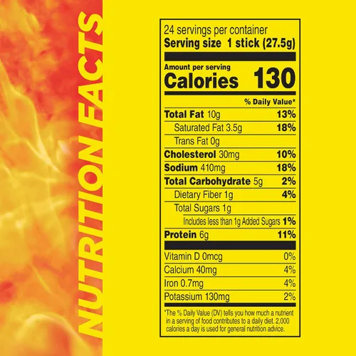 Vista 2 de Slim Jim - Palito de carne ahumada gigante, sabor Hot AF, apto para Keto, 0.97 oz 24 palitos