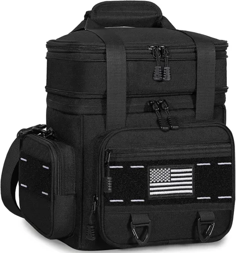 Vista 11 de TENKIST Lonchera táctica expandible, bolsa enfriadora de almuerzo con aislamiento grande, resistente a prueba de fugas, para hombres y adultos