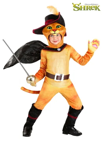 Vista 4 de Disfraz de Shrek Puss in Boots para Niños Pequeños Multicolor