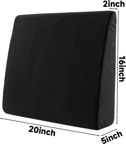 Vista 2 de Almohada reclinable de cuña, cojín de espuma extra grande para reposapiés con correas ajustables, extensor de reposapiés reclinable, almohada