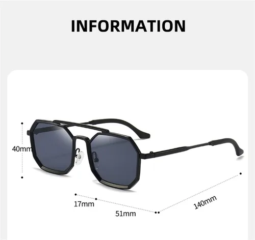 Vista 8 de GAOXIN Punk Metal - Gafas de sol hip-hop con montura pequeña, para hombres y mujeres, para vacaciones al aire libre (color F, tamaño mediano)