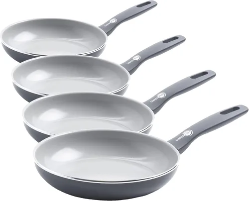 Vista 8 de GreenPan Dover - Sartén de 12 pulgadas con revestimiento antiadherente de cerámica libre de PFAS no tóxicos, para sellar, saltear, freír huevos