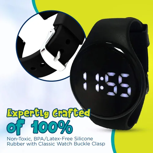 Vista 4 de Reloj deportivo de entrenamiento para ir al baño, temporizador de entrenamiento para el inodoro, recordatorio de reloj recargable resistente al agua
