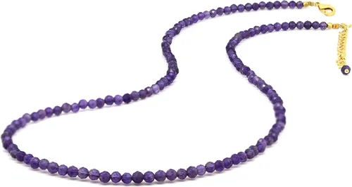 Vista 64 de Gempires - Collar de cuentas de piedras naturales hechas a mano, joyería de cristal hipoalergénica de 20 pulgadas, chapado en oro, joyería de moda