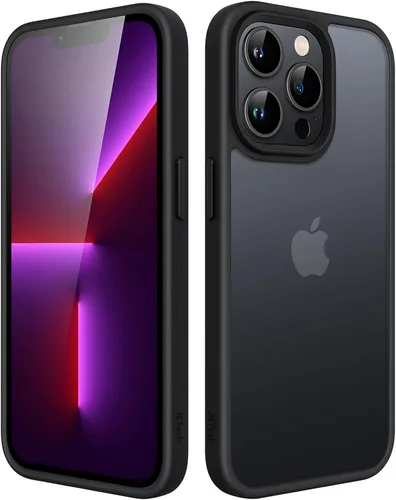 Vista 19 de JETech Funda mate para iPhone 13 de 6.1 pulgadas, a prueba de golpes, protección contra caídas de grado militar, cubierta trasera translúcida