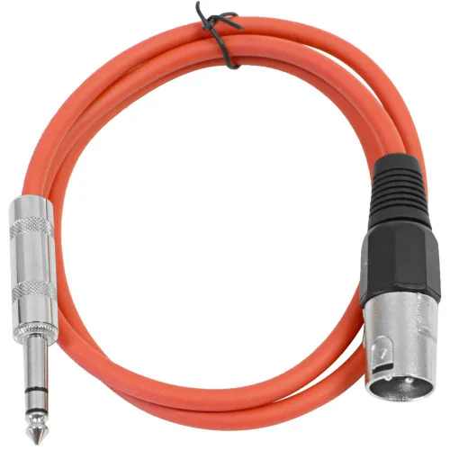 Vista 26 de Seismic Audio - SATRXL-M2 - Cable de conexión XLR verde de 2 pies macho a 1/4" TRS