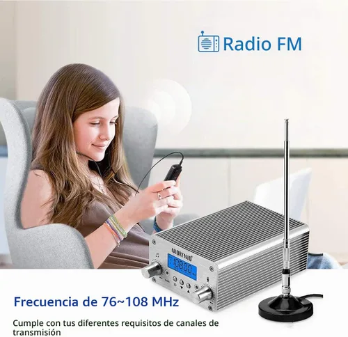 Vista 5 de NIORFNIO - Transmisor FM de 15 W - Transmisor estéreo inalámbrico Bluetooth de 87-108 mhz, utilizado en iglesias, automóviles, centros comerciales