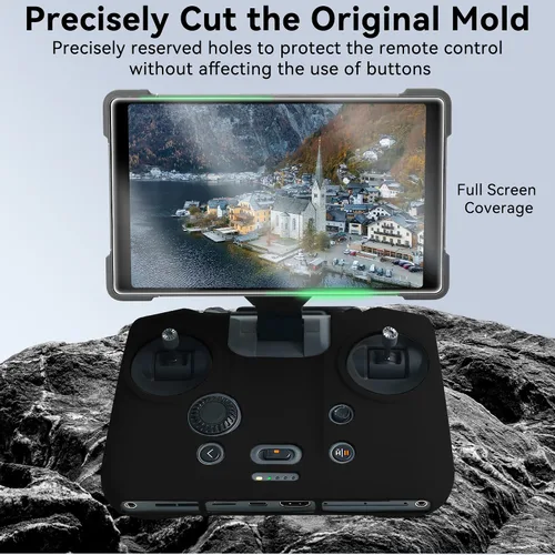 Vista 2 de Craznick RC Pro 2 Funda protectora de silicona - Protector de pantalla de control remoto 2 en 1, funda de protección de silicona transparente HD