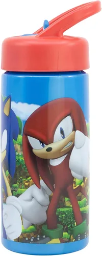 Vista 2 de Sonic Sports - Botella de agua con popote y mango integrado de 13.9 fl oz